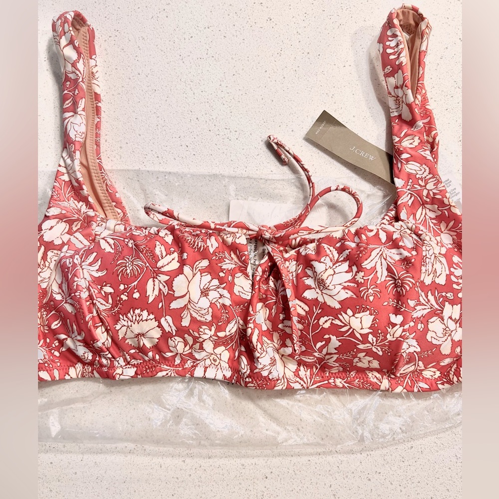 Jcrew tie-front square neck bikini top (large)